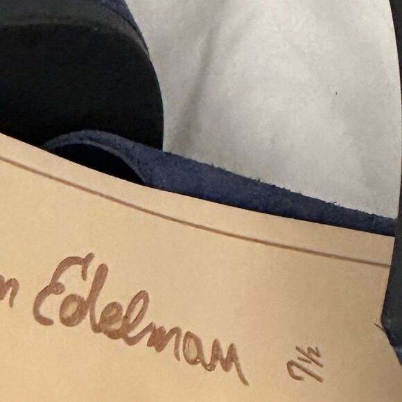 NWOT Sam Edelman Delaney Navy Swead Sandals. Size 7.5 - Picture 7 of 9